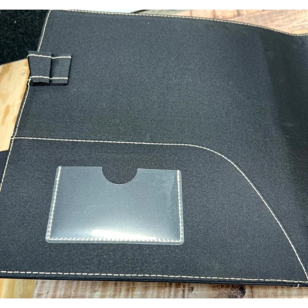 Professional Faux Leather 3-Ring Binder Portfolio Organizer With Tab Dividers